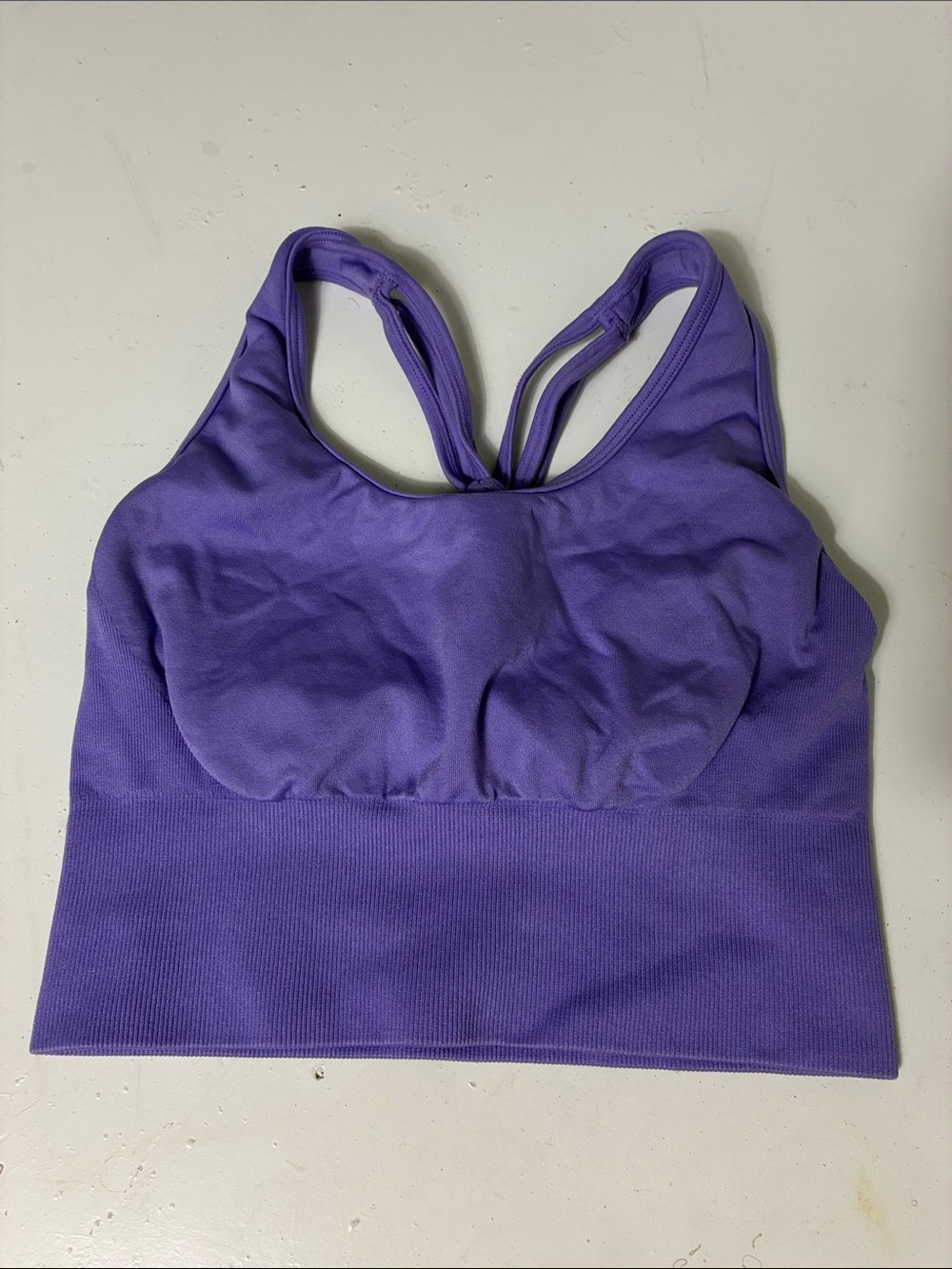 90 Degrees Small Purple Longline Strappy Back Sports Bra